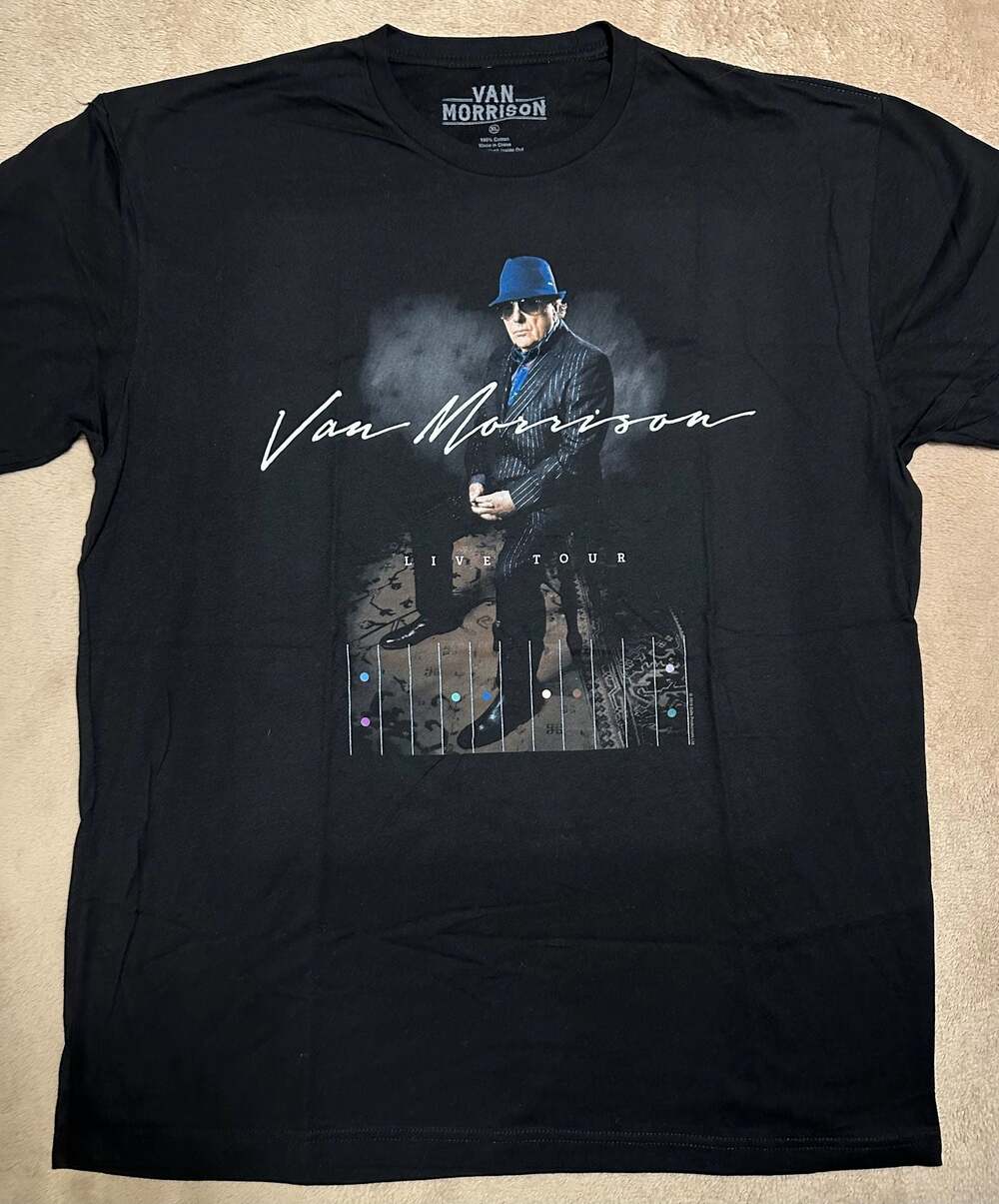 Van Morrison 2019 Live Tour Concert T-Shirt Black Size XL